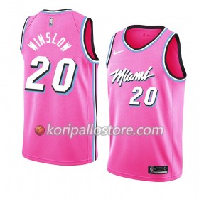 Miami Heat Justise Winslow 20 2018-19 Nike Vaaleanpunainen Miesten Pelipaidat Swingman 